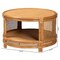 Bali & Pari Louis Modern Bohemian Natural Brown Rattan Coffee Table 239-13590-ZORO - alternate 3